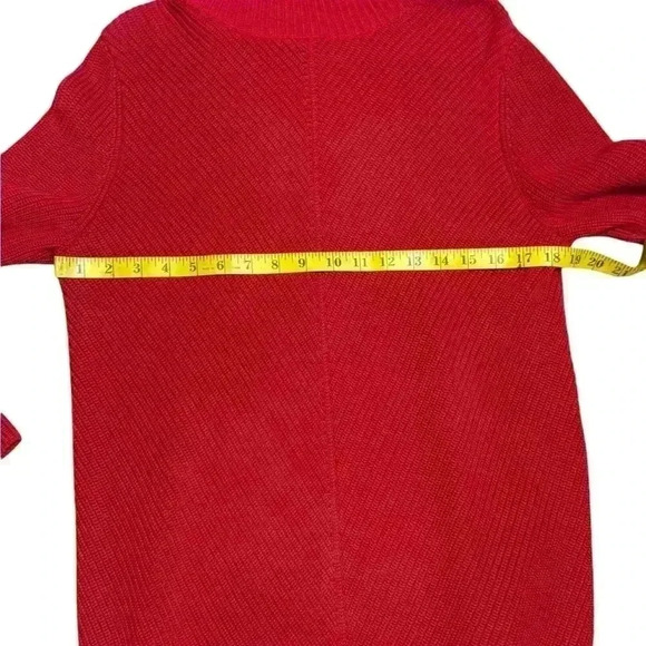 Talbots Marled Cowl Neck Sweater In Red Color Size L. - Picture 7 of 11